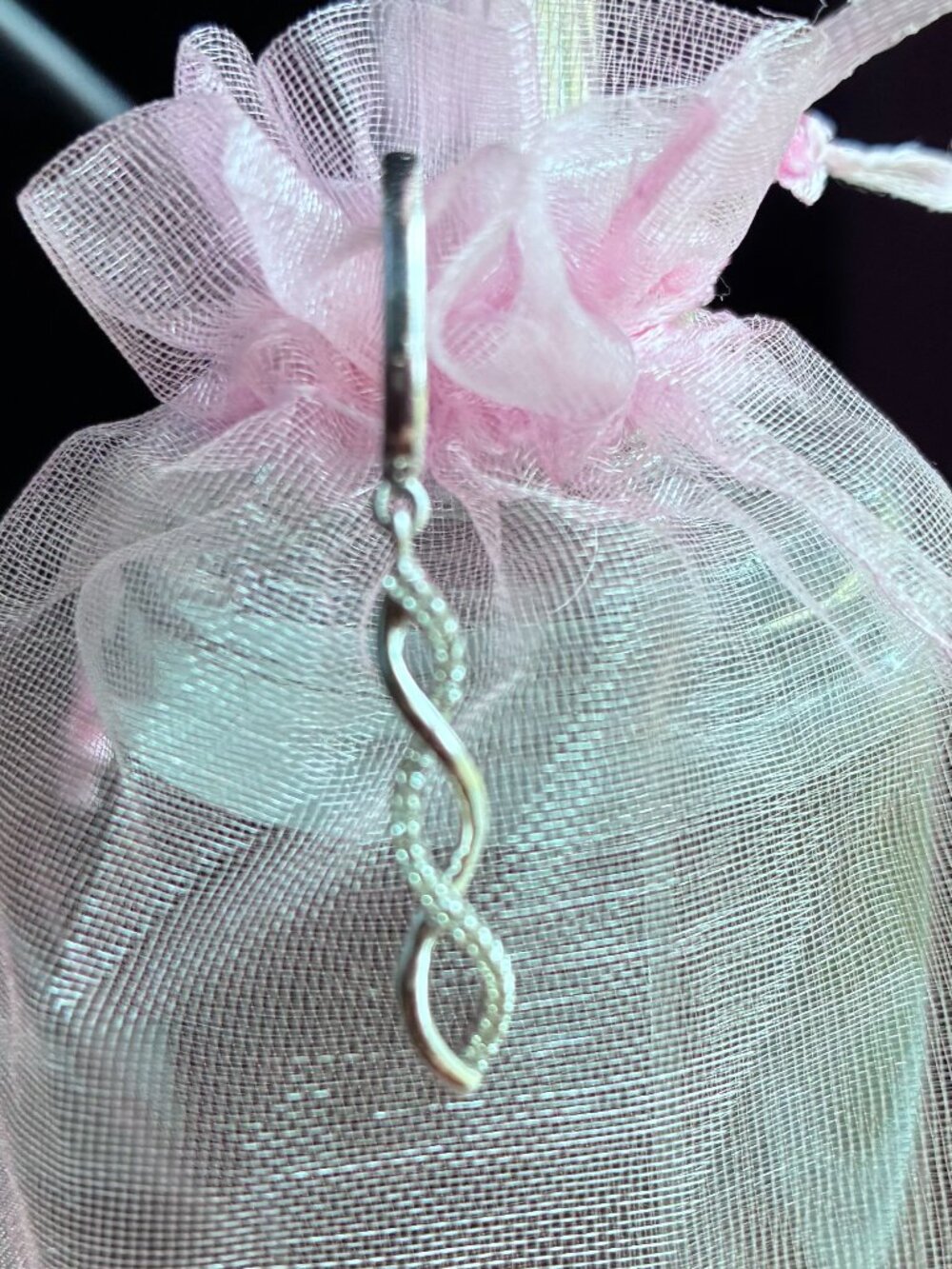 10K White Gold, Single Earring with Diamond Chips, No Backing Marked. WJBR